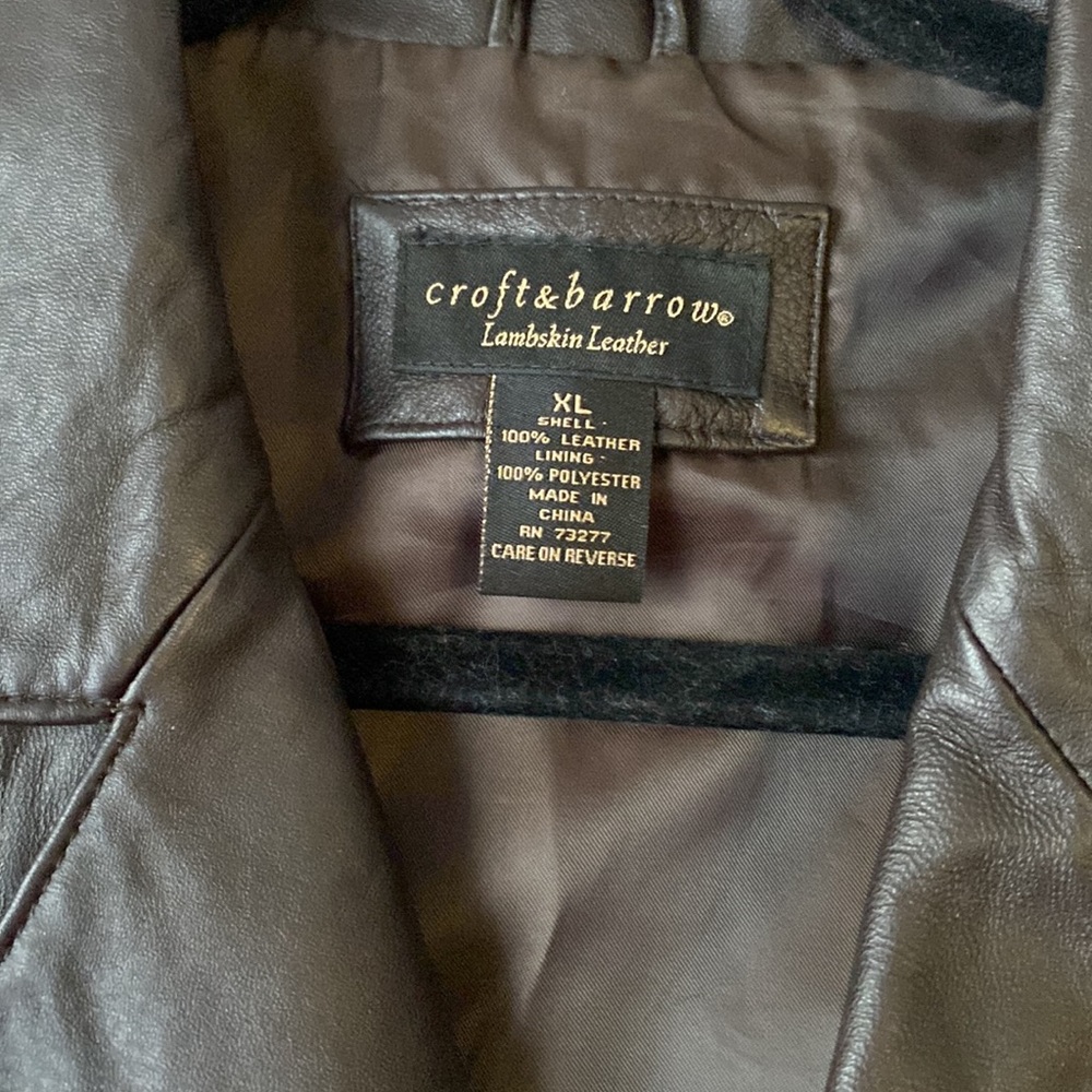Croft &Barrow Lambskin Leather Blazer and Pants - Picture 5 of 11